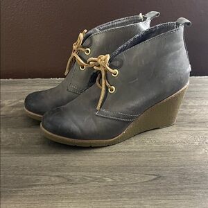 Sperry Gray Wedge Ankle Shoes